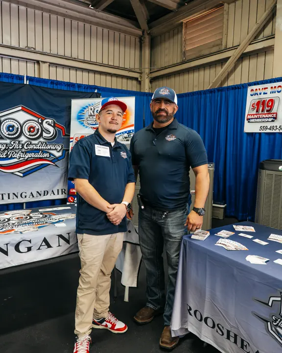 Roos HVAC team at their home show stand